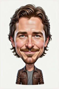 Caricature de Christian Bale