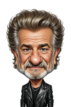 Caricature de Eddy Mitchell