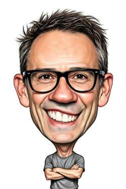 Caricature de Julien Courbet