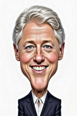Caricature de Bill Clinton