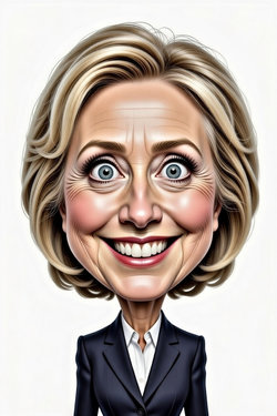 Caricature de Hillary Clinton
