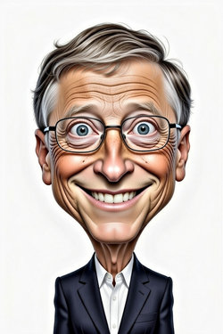Caricature de Bill Gates