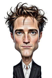 Caricature de Robert Pattinson
