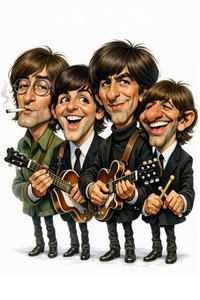 Caricature de The Beatles 