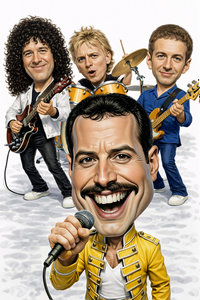 Caricature de Queen 