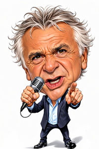 Caricature de Michel Sardou