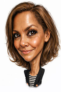 Caricature de Karine Le Marchand