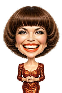 Caricature de Mireille Mathieu