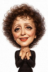 Caricature de Édith Piaf