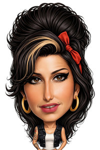 Caricature de Amy Winehouse
