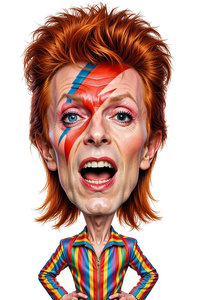 Caricature de David Bowie