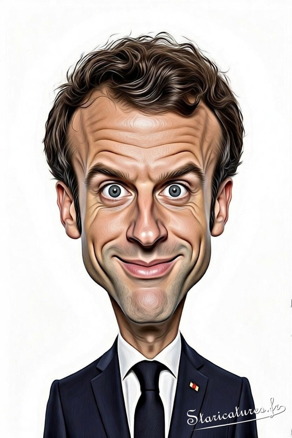 Caricature de Emmanuel Macron