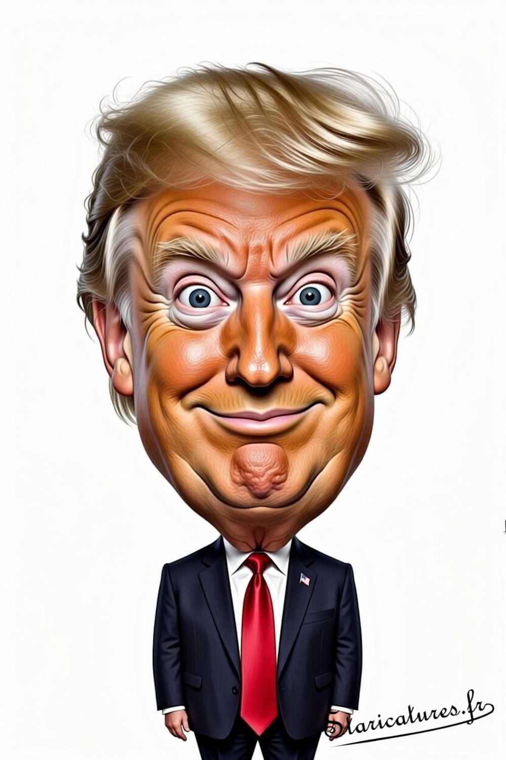 Caricature de Donald Trump