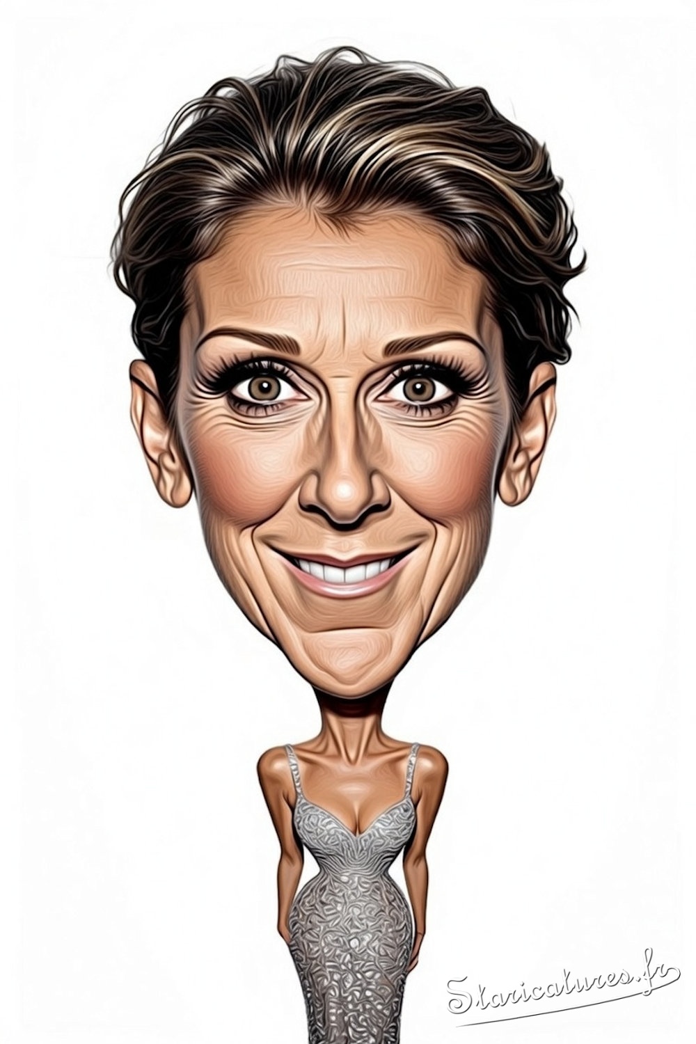 Caricature de Céline Dion