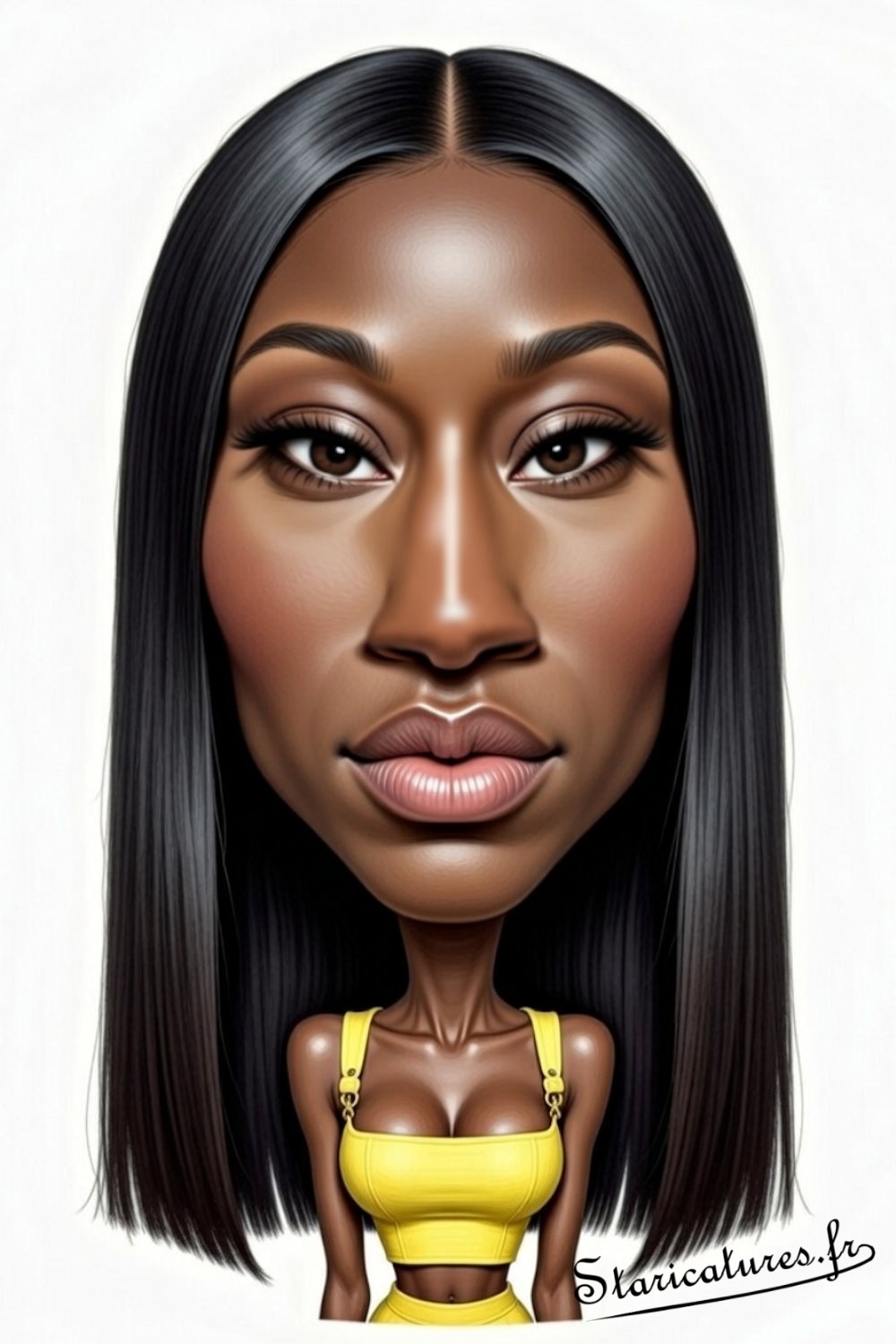 Caricature de Aya Nakamura