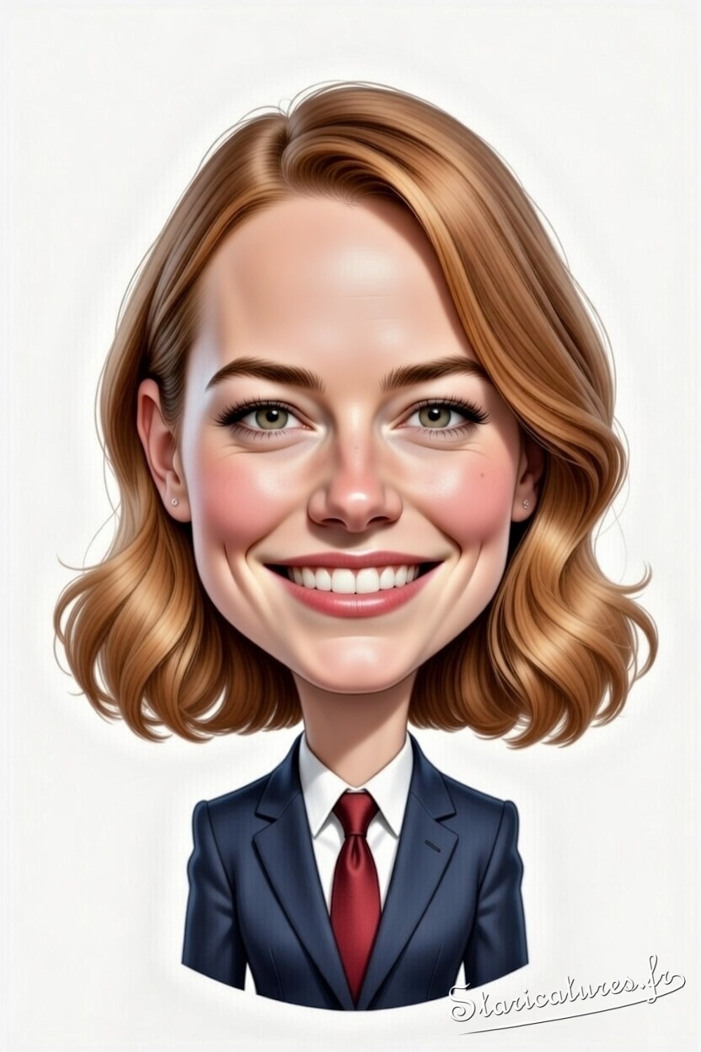 Caricature de Emma Stone