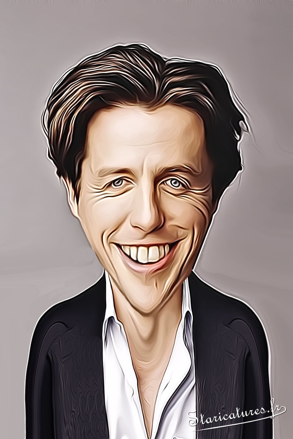 Caricature de Hugh Grant