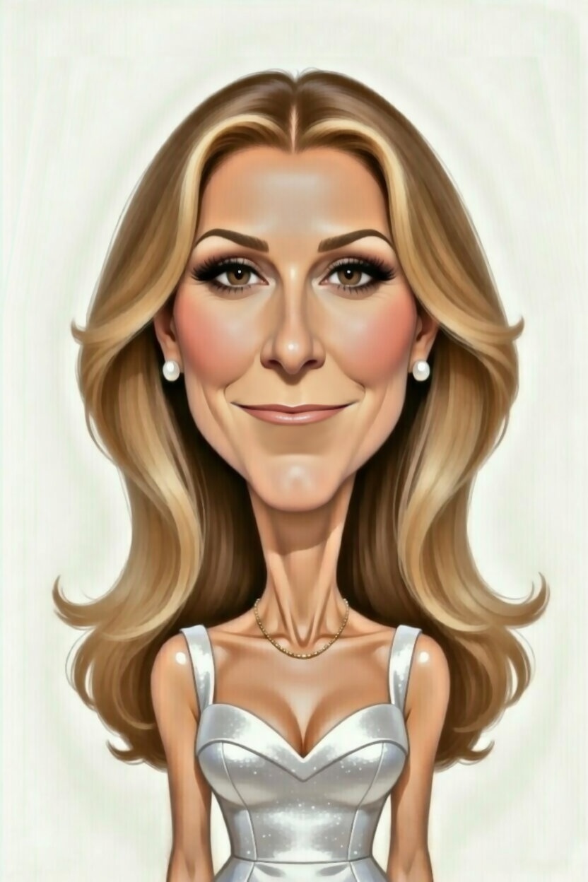 Caricature de Céline Dion